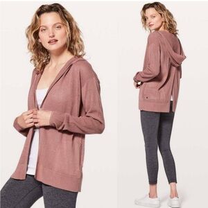 Lululemon Still Movement Wrap Hoodie Cardigan Knit 6 Relaxed Fit Yoga Athleisure